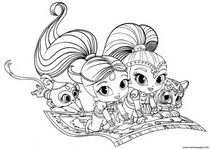 Shimmer and Shine Coloring Pages Online ujl4 1