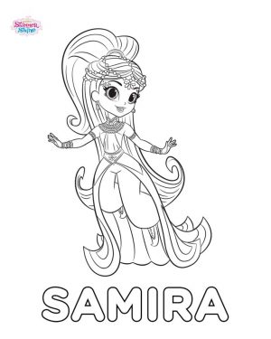 Shimmer and Shine Coloring Pages Online wad8