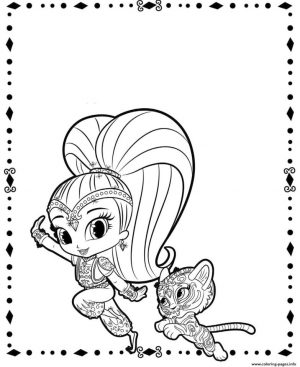 Shimmer and Shine Coloring Pages Printable chx3