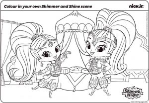 Shimmer and Shine Coloring Pages Printable hjj7