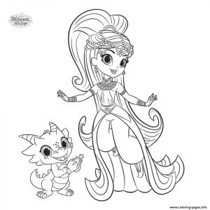 Shimmer and Shine Coloring Pages Printable tpq7