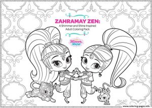 Shimmer and Shine Coloring Pages Printable trf8