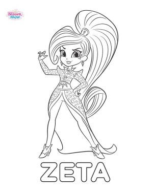 Shimmer and Shine Coloring Pages bfi4