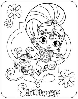 Shimmer and Shine Coloring Pages for Girls hjk5