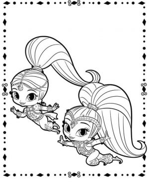 Shimmer and Shine Coloring Pages for Kids oot2