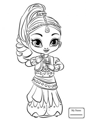 Shimmer and Shine Coloring Pages for Kids yyn4