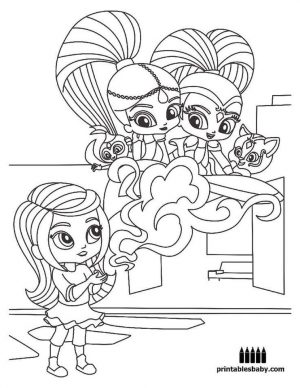 Shimmer and Shine Coloring Pages to Print cvf4