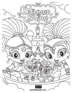 Shimmer and Shine Coloring Pages to Print dsx2
