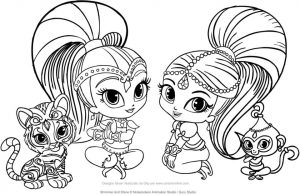 Shimmer and Shine Coloring Pages to Print jkl4