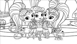 Shimmer and Shine Coloring Pages to Print tgh9