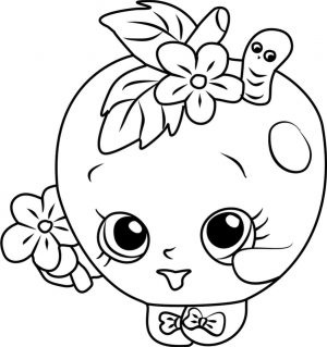 Shopkins Coloring Book Pages Apple Blossom