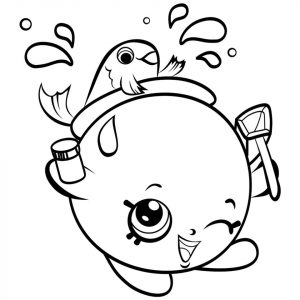 Shopkins Coloring Book Pages Goldie Fish Bowl