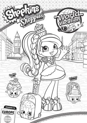Shopkins Coloring Book Pages Jessicake on Vacation