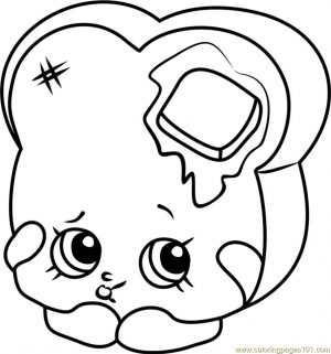 Shopkins Coloring Pages Food Toastie Bread