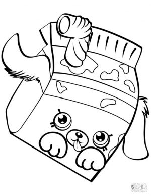Shopkins Coloring Pages Milk Bud