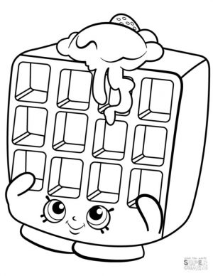Shopkins Coloring Pages Waffle Sue