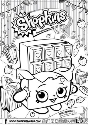 Shopkins Coloring Pages for Free Cheeky Chocolate