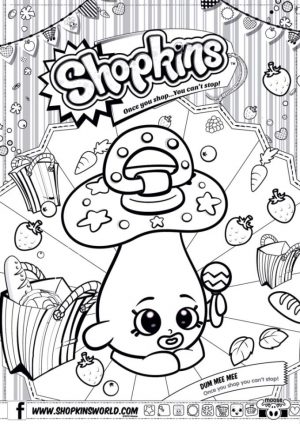 Shopkins Coloring Pages for Free Dum Mee Mee