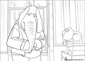 Sing Characters Coloring Pages Meena and Buster Talking about Something