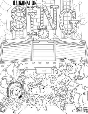 Sing Coloring Pages All Characters from the First Movie