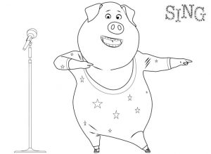 Sing Coloring Pages Printable Gunther always Dances Happily