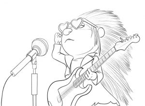 Sing Coloring Sheets free Printable Ash the Porcupine