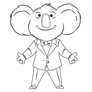 Sing Movie Coloring Pages Free Buster Moon Welcome You All