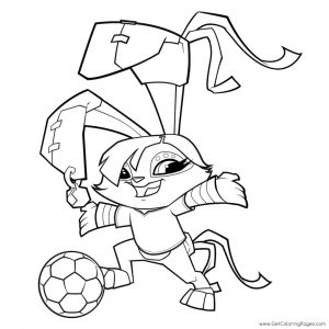 Soccer Bunny Animal Jam Coloring Pages Free 3scb