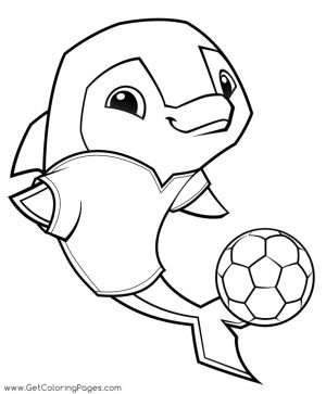 Soccer Dolphin Animal Jam Coloring Pages Printable 7scd