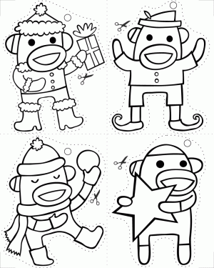 Sock Monkey Coloring Pages – 80317