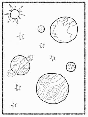 Solar System Coloring Pages for Preschoolers afr1
