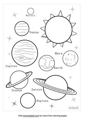 Solar System Coloring Worksheet for Kindergarten kdl5