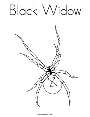 Spider Coloring Pages to Print Black Widow