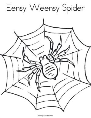 Spider Coloring Pages to Print Eensy Weensy Spider