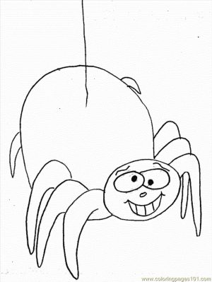 Spider Coloring Pages to Print Funny Cartoon Spider