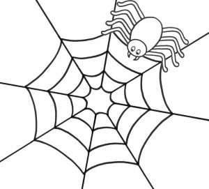Spider Making Web Coloring Page Free Printable sw71
