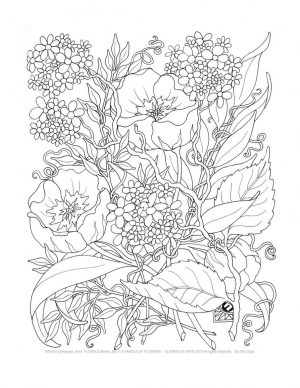 Spring Adult Coloring Pages Difficult Spring Flowers Printable