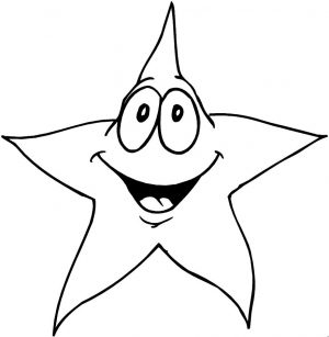Star Coloring Pages A Very Happy Star