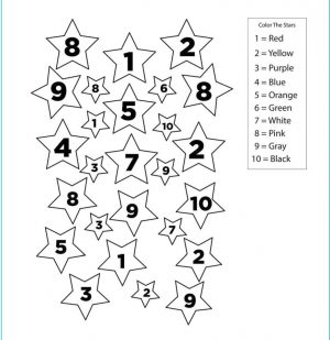 Star Coloring Pages Color by Number Printable