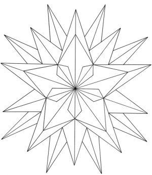 Star Coloring Pages Complex Star Design