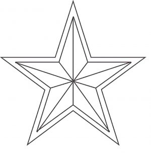 Star Coloring Pages Five Point Star