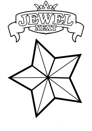 Star Coloring Pages Next Jewel Star