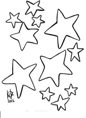 Star Coloring Pages Online Printable for Kids