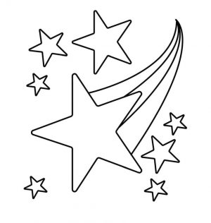 Star Coloring Pages Shooting Star Falling from the Sky