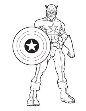 Superhero Coloring Pages Captain America