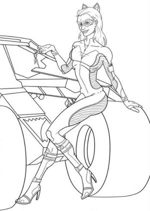 Superhero Coloring Pages Catwoman