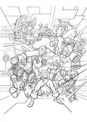 Superhero Coloring Pages For Adult The Mutants from X Men