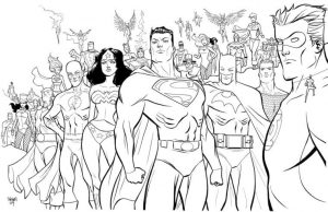 Superhero Coloring Pages Free Online All the Powerful Superheroes by DC