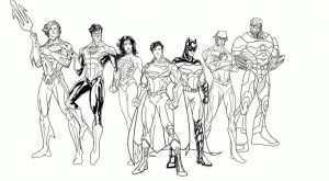 Superhero Coloring Pages Free Online Justice League Superheroes