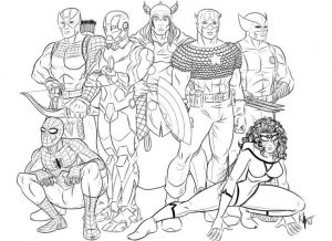Superhero Coloring Pages Marvel Avengers